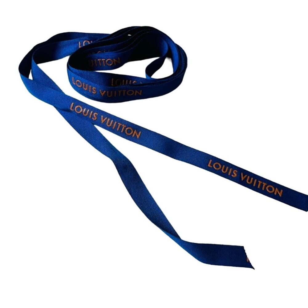Louis Vuitton Ribbon Blue Grosgrain Authentic .5" x 105" Craft Display Gift